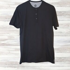 Weatherproof Henley Shirt - Short Sleeve Button‎ Up Casual Top - Small